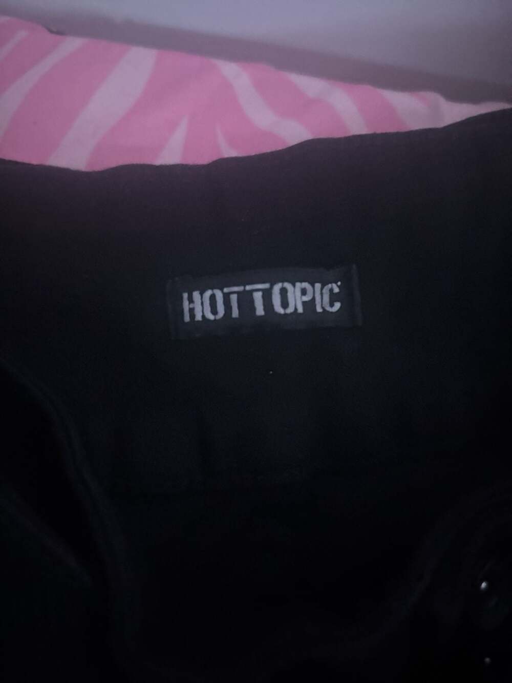 Hot Topic Black Flare Pants with Grommet Detail - Picture 2 of 2